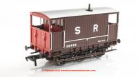 931004 Rapido SECR 6 Wheel Brake Van - No. 55389 - SR brown with red ends (large lettering)